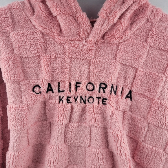 NWOT California Keynote cozy fuzzy viral hoodie in pink size Large - Picture 4 of 6